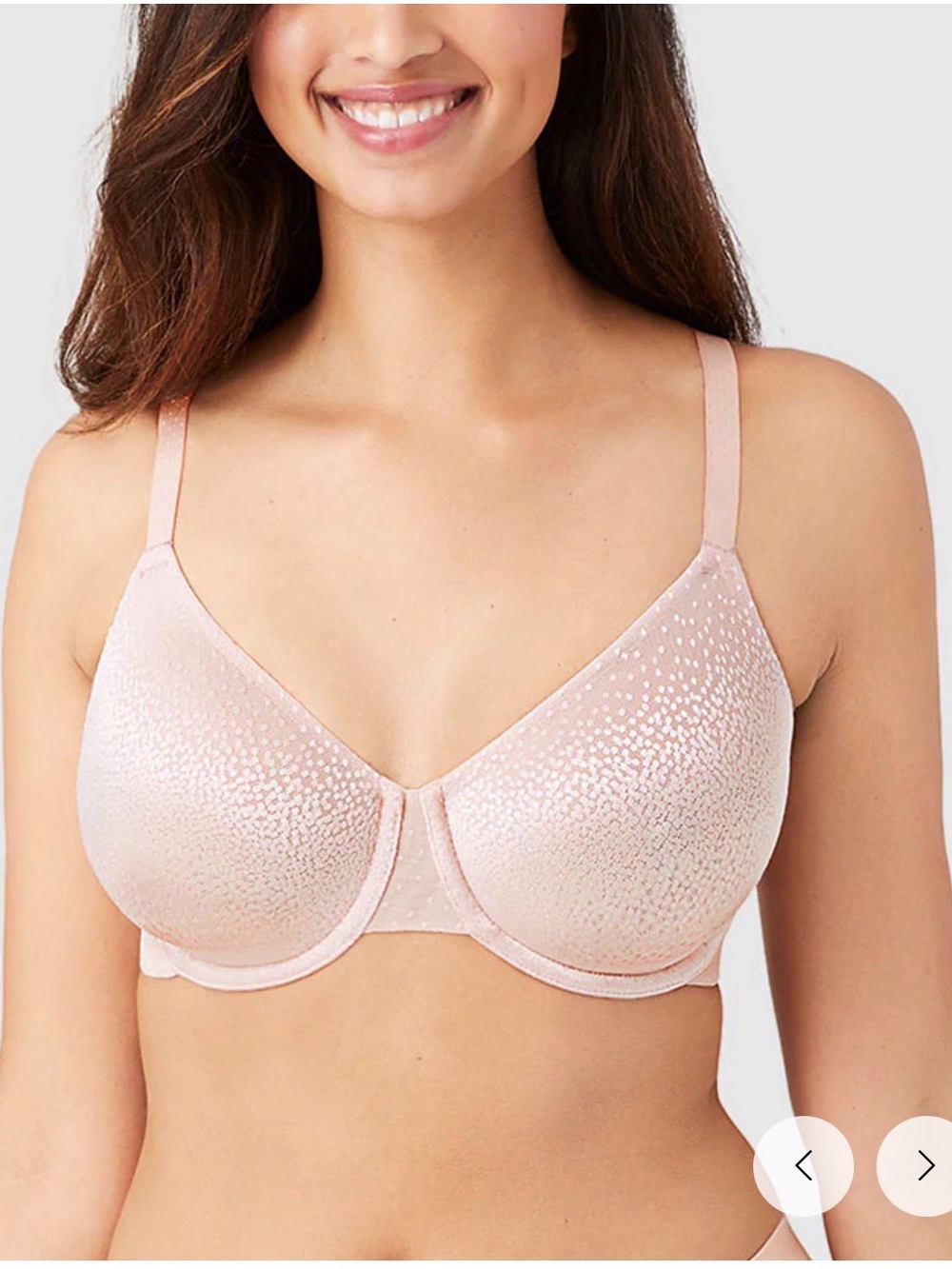 NWT Wacoal back appeal underwire bra rose dust 855303 size 36D